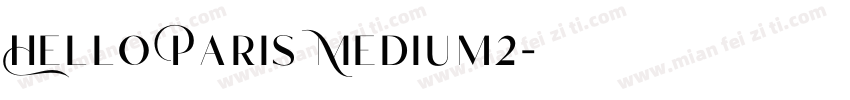 Hello Paris Medium2字体转换